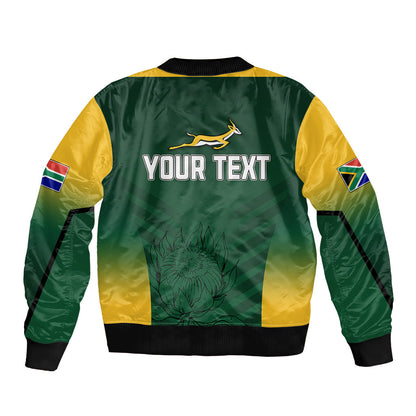 South Africa Rugby 2023 Sleeve Zip Bomber Jacket Bokke Champions