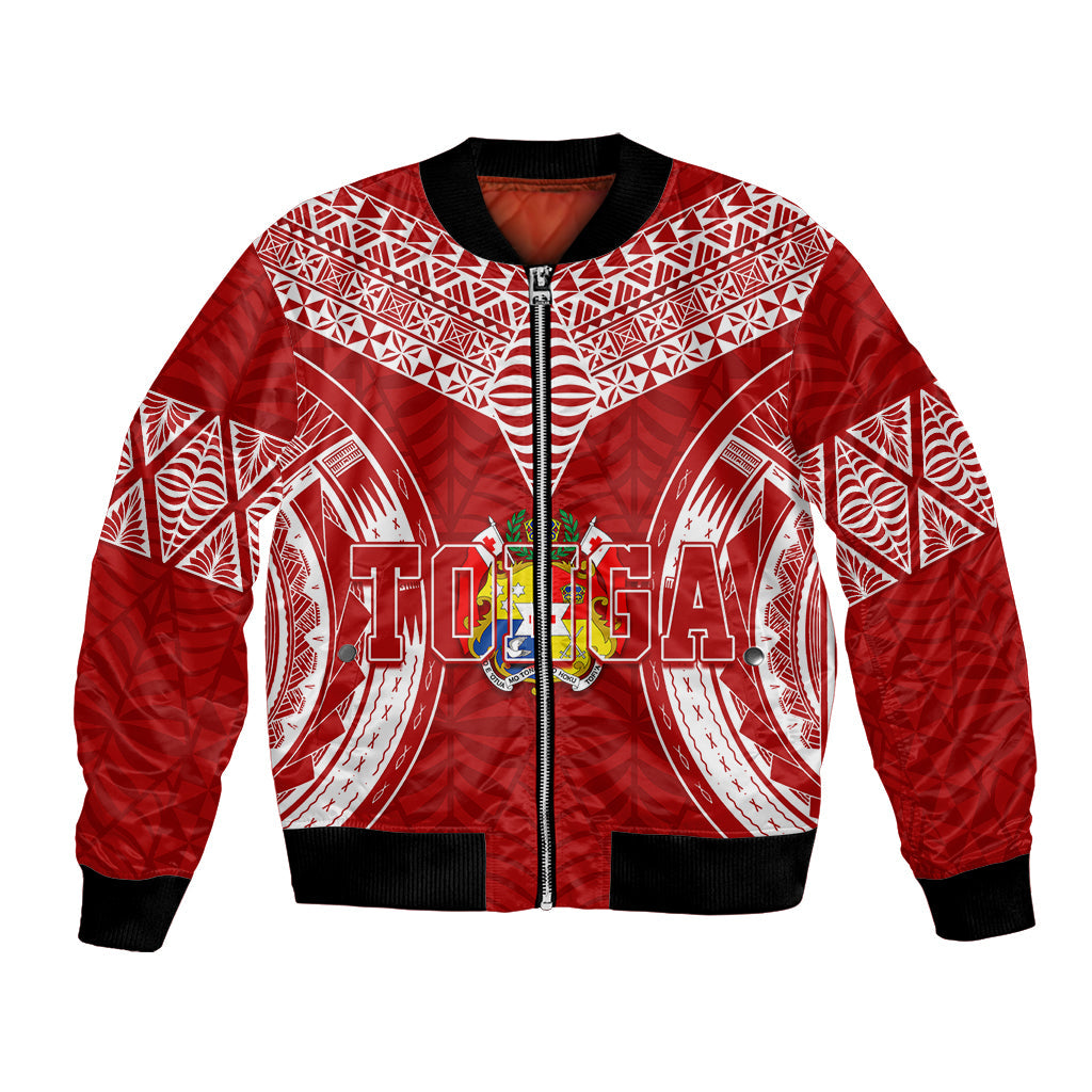 Tonga Independence Day Bomber Jacket Kupesi Pattern Mix Style