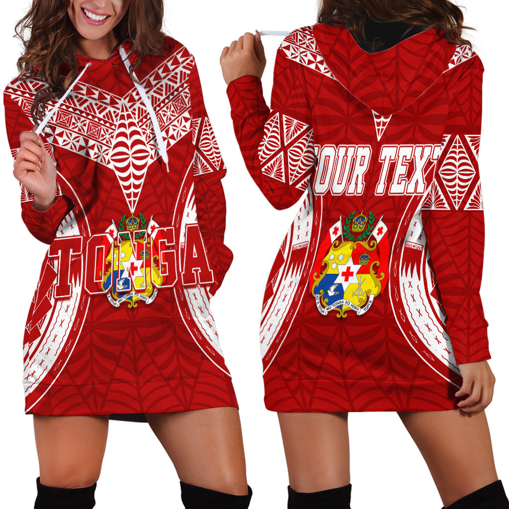 Personalised Tonga Independence Day Hoodie Dress Kupesi Pattern Mix Style
