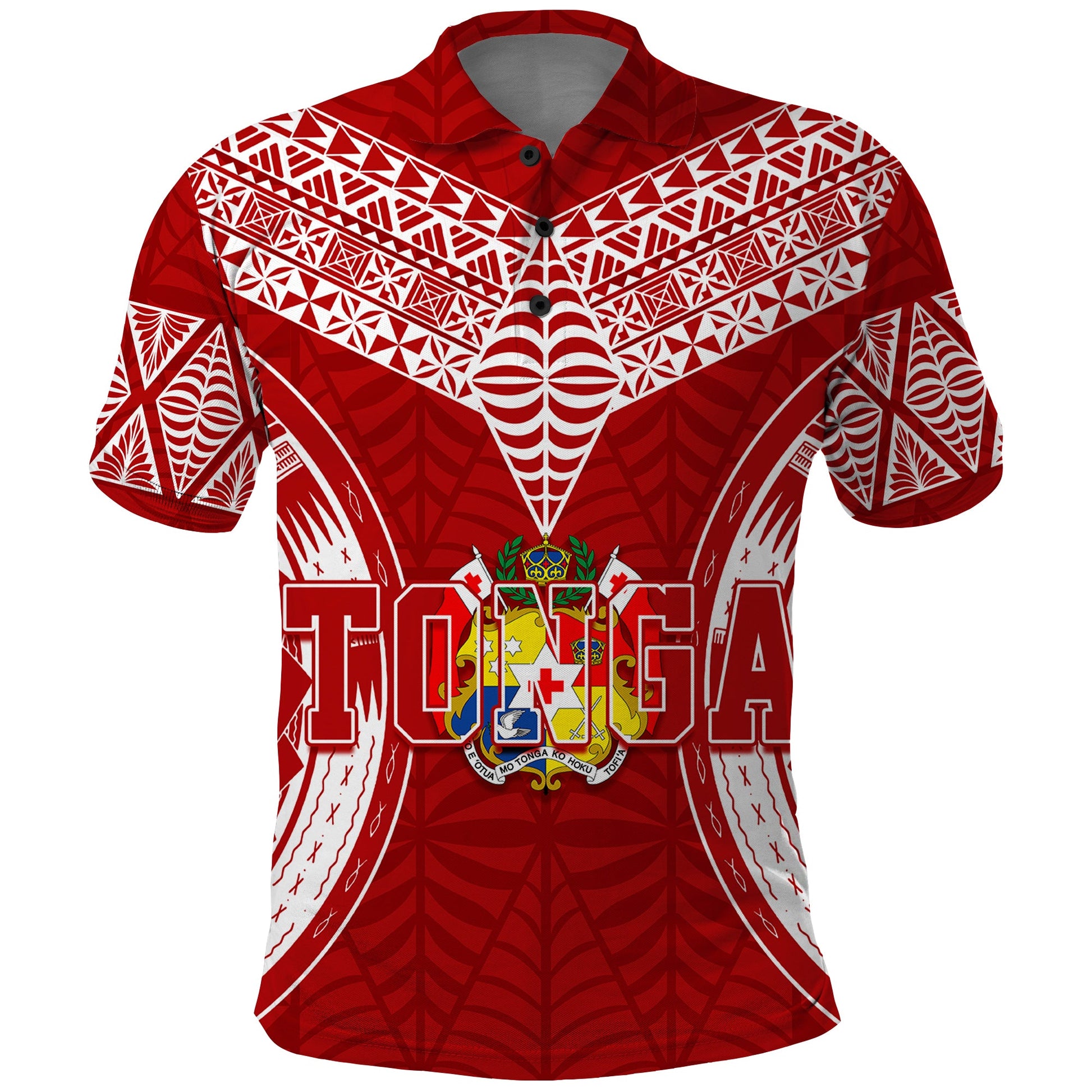 Personalised Tonga Independence Day Polo Shirt Kupesi Pattern Mix Style