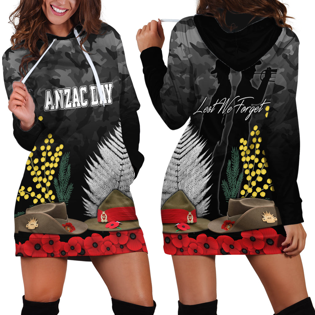 ANZAC DAY Hoodie Dress Camo Style Slouch Hats Mix Silver Fern Golden Wattle