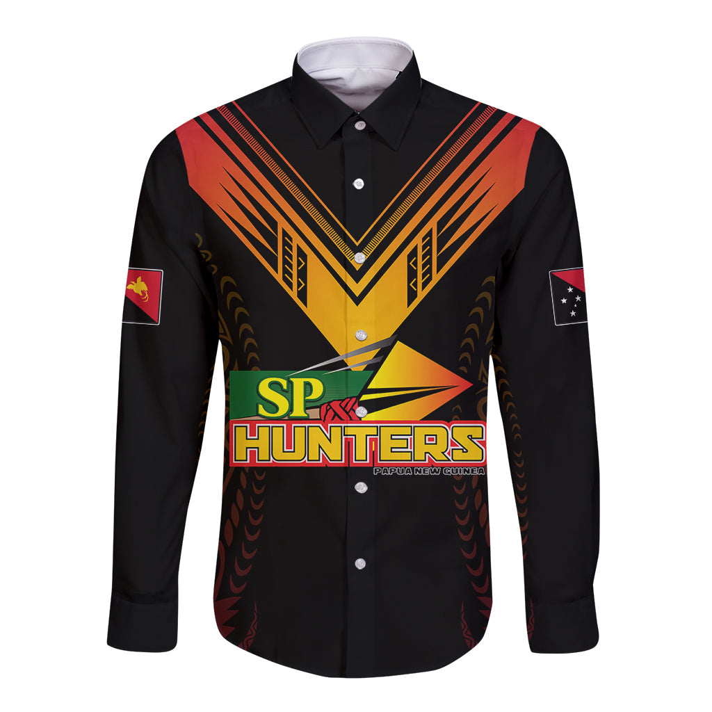 PNG Hunters Rugby Long Sleeve Button Shirt Motuan Style