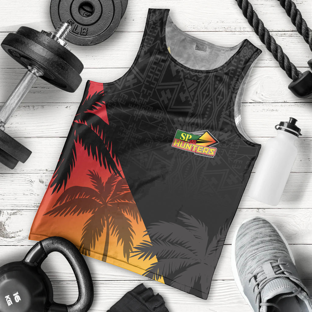 PNG Hunters Rugby Men Tank Top Palm Trees Simple