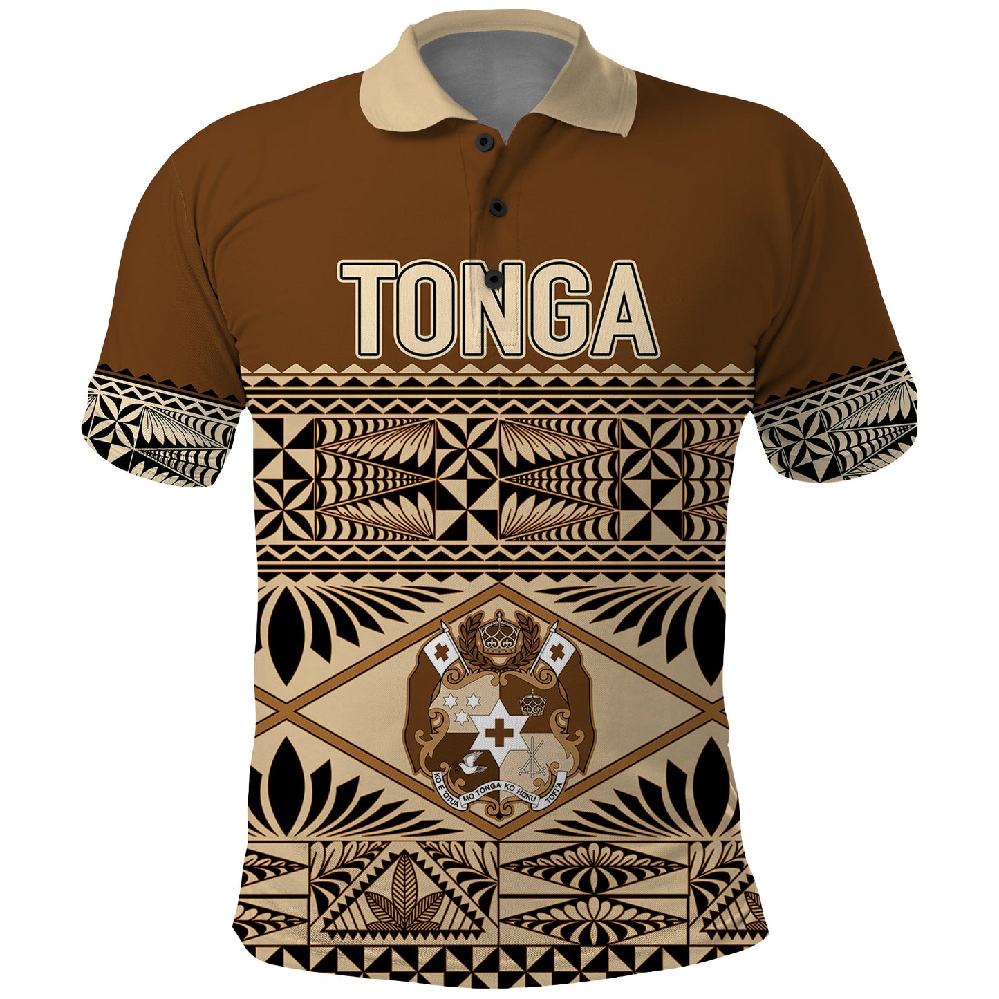 Personalised Tonga Independence Day Polo Shirt Ngatu Tapa Style
