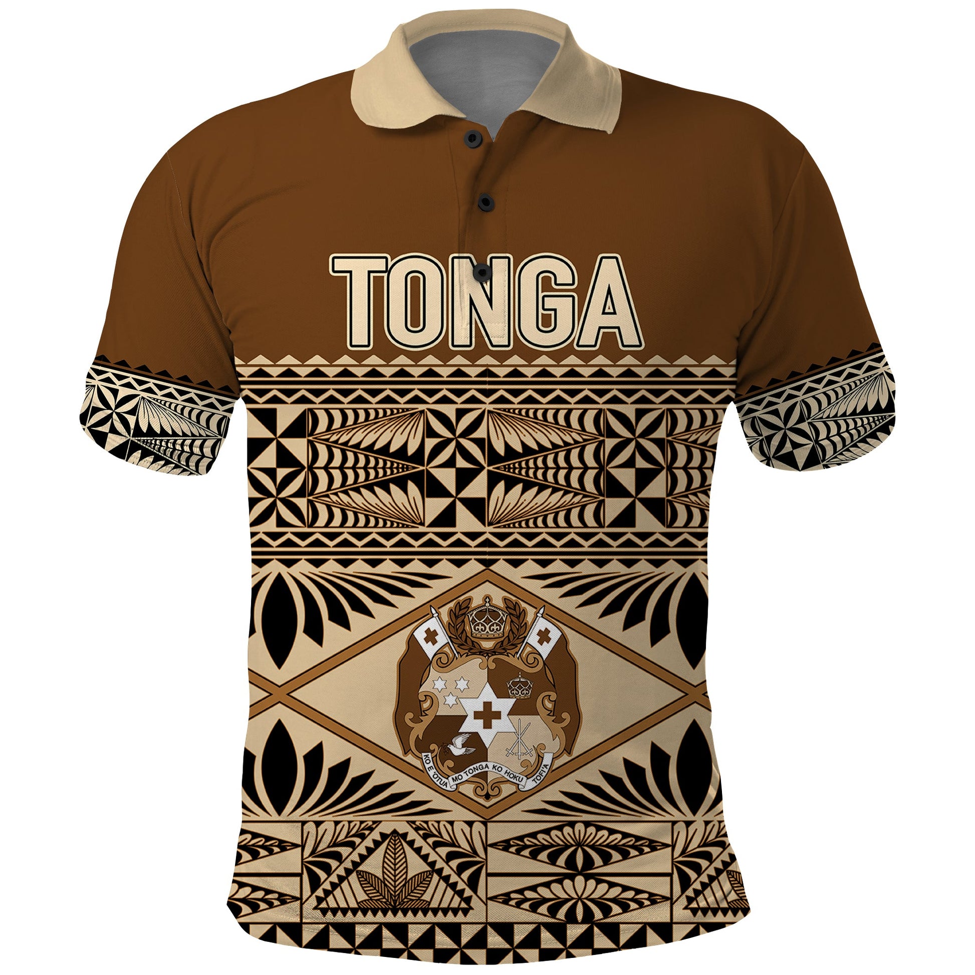 Personalised Tonga Independence Day Polo Shirt Ngatu Tapa Style