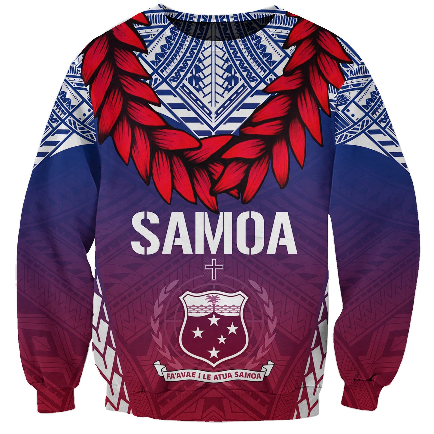 Samoa Independence Day Sweatshirt Ula Fala Gradient Color