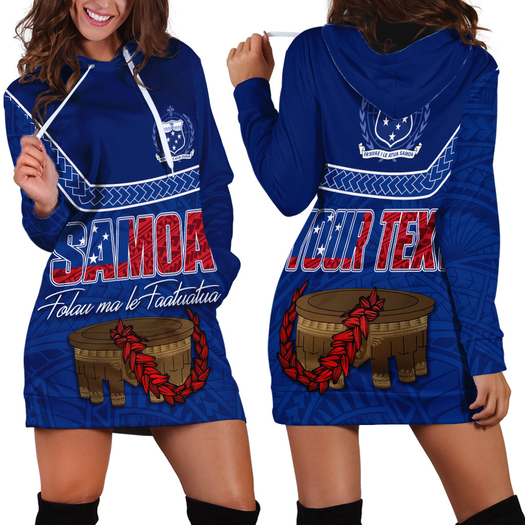 Personalised Samoa Independence Day Hoodie Dress Kava And Ula Fala Sail With Faith