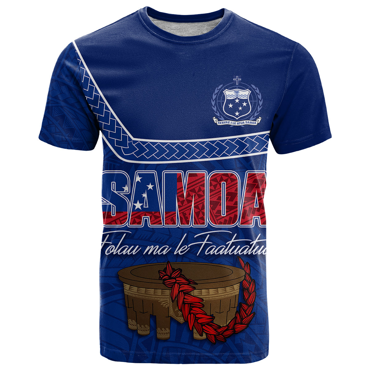 Personalised Samoa Independence Day T Shirt Kava And Ula Fala - Sail With Faith