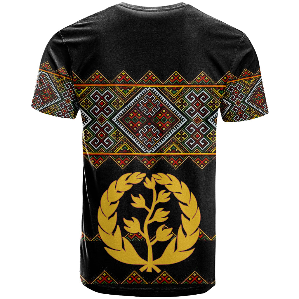Eritrea T Shirt Tilet Mix Eritrean Cross Black
