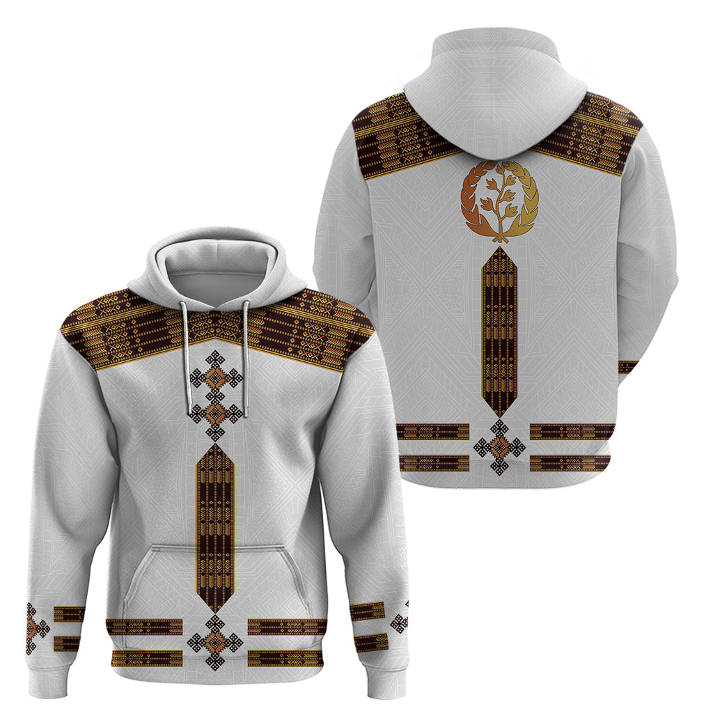 Eritrea Hoodie Tilet Habesha Style White