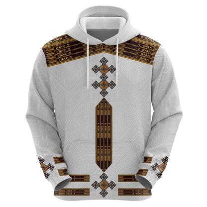 Eritrea Hoodie Tilet Habesha Style White