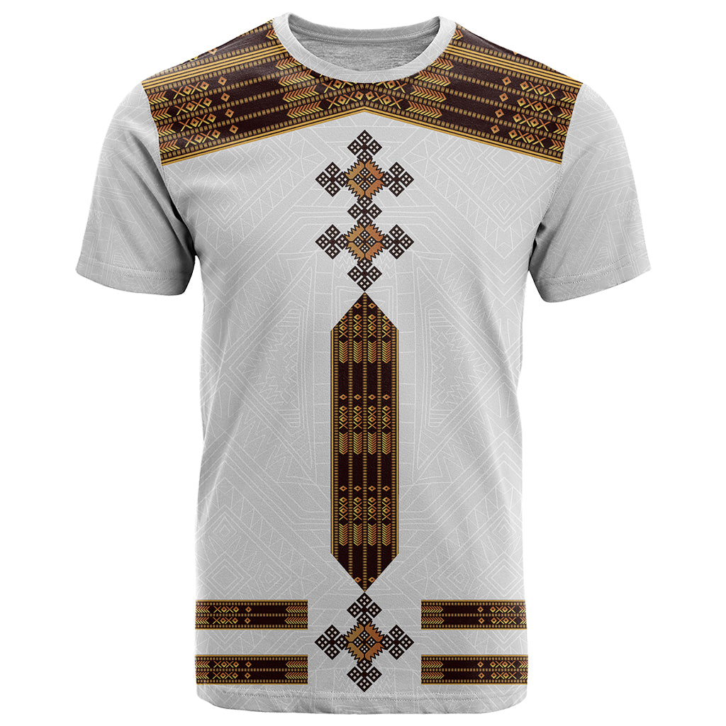 Eritrea T Shirt Tilet Habesha Style White