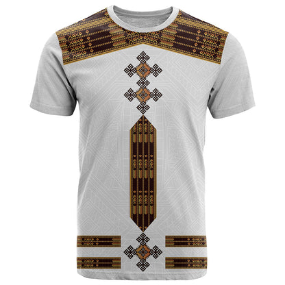 Eritrea T Shirt Tilet Habesha Style White