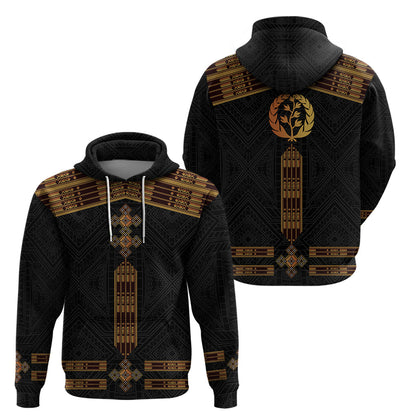 Eritrea Hoodie Tilet Habesha Style Black