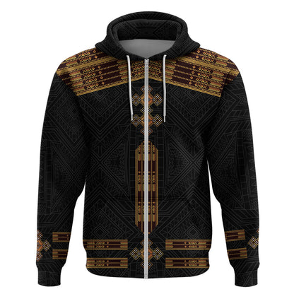 Eritrea Hoodie Tilet Habesha Style Black