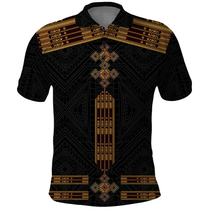 Eritrea Polo Shirt Tilet Habesha Style Black