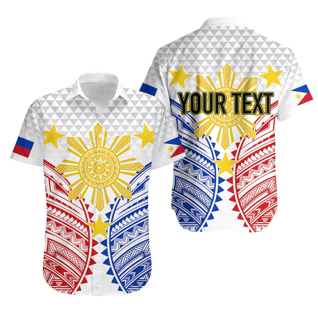 Personalised Philippines Independence Day Hawaiian Shirt Tribal Sun and Stars Ver 01