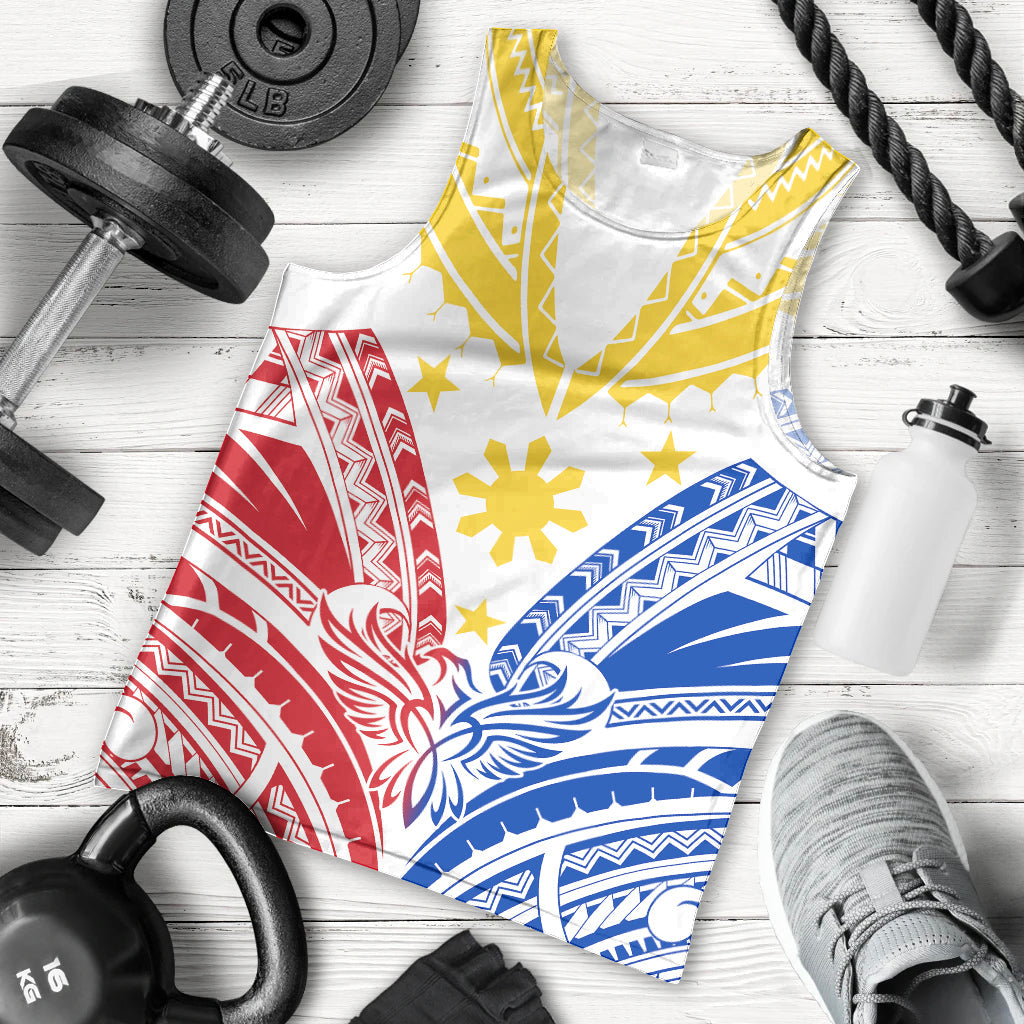 Personalised Philippines Independence Day Men Tank Top Tribal Sun and Stars Ver 02