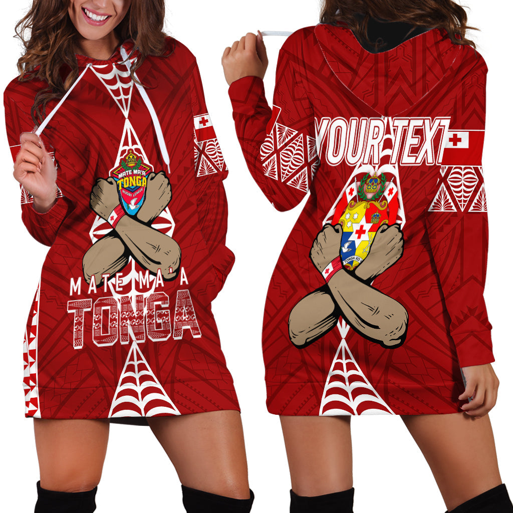 Personalised Tonga Rugby Hoodie Dress Mate Ma'a Tonga Independence Day