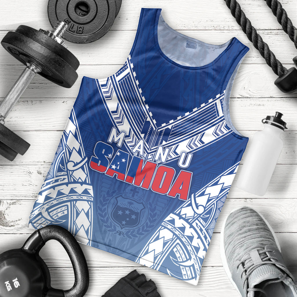 Samoa Rugby Men Tank Top Manu Samoa Gradient Blue