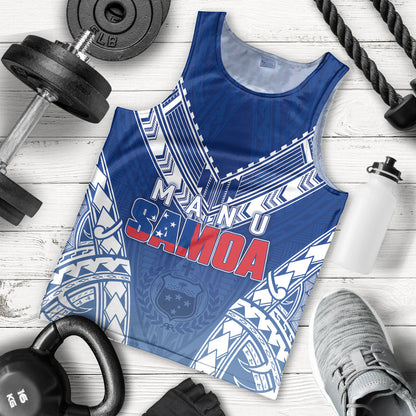 Samoa Rugby Men Tank Top Manu Samoa Gradient Blue