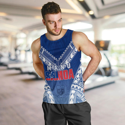Samoa Rugby Men Tank Top Manu Samoa Gradient Blue