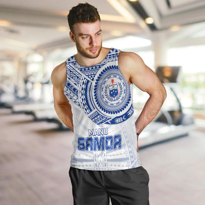 Samoa Rugby Men Tank Top Manu Samoa Gradient White