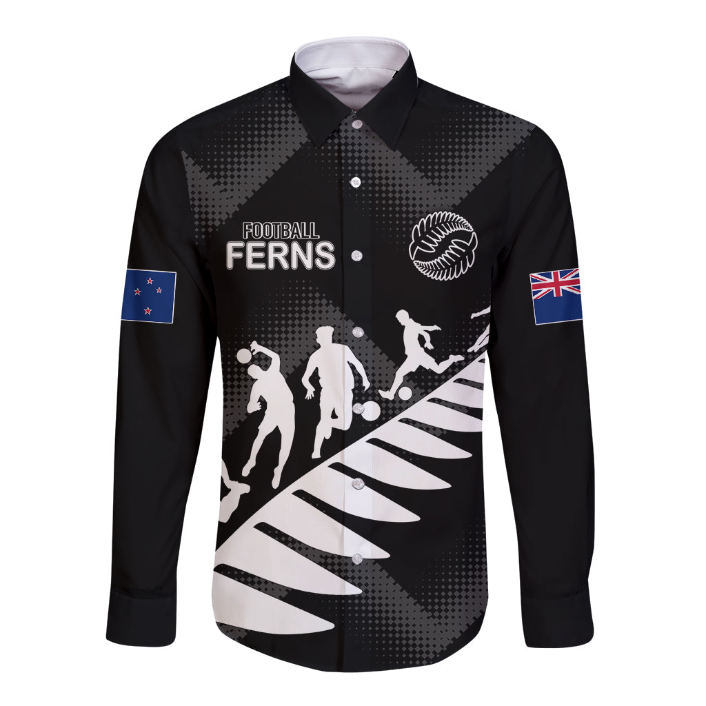 New Zealand Football Ferns Long Sleeve Button Shirt Women World Cup 2023 Sporty Vibes