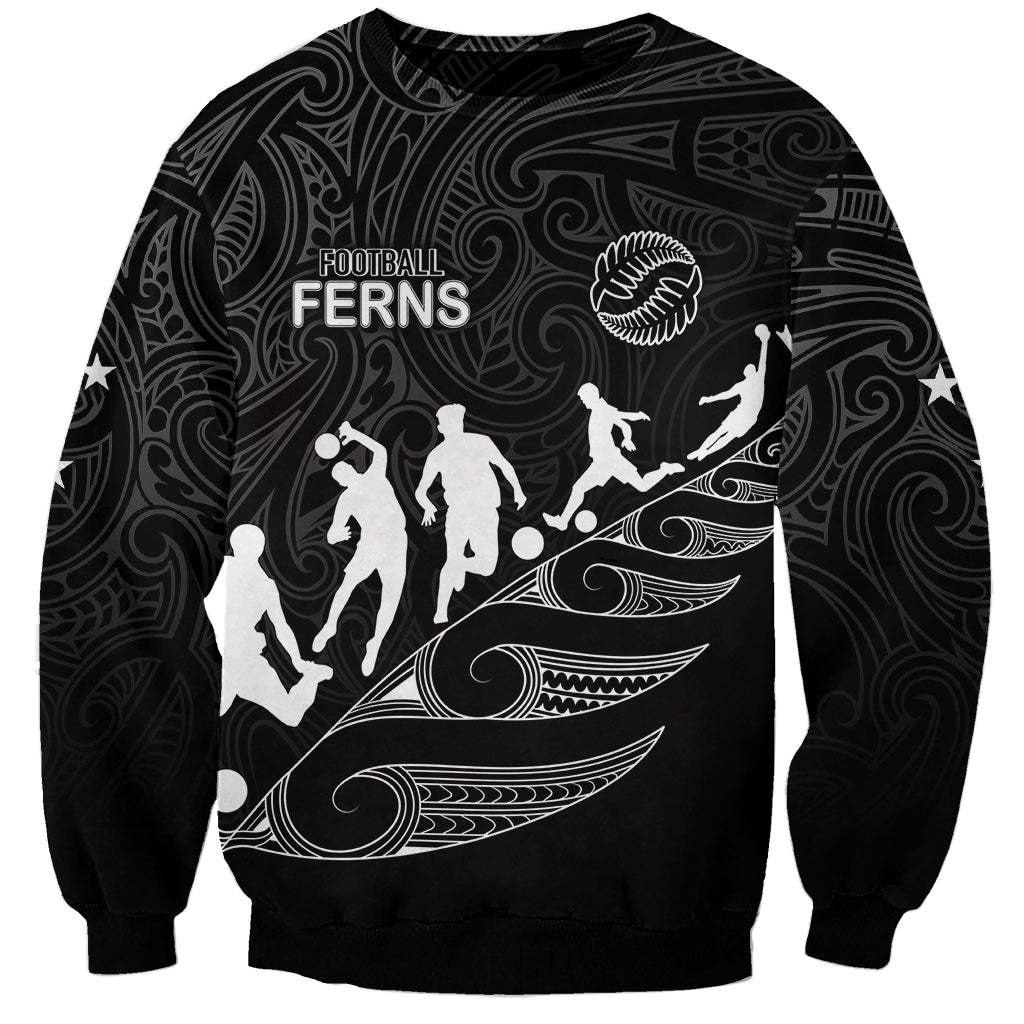 New Zealand Football Ferns Sweatshirt Women World Cup 2023 Tribal Koru Pattern