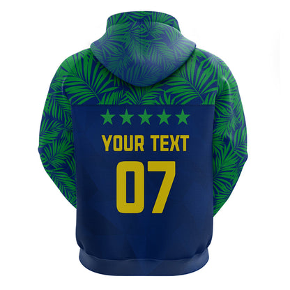 Personalised Brazil Football Hoodie Women's WC 2023 Selecao