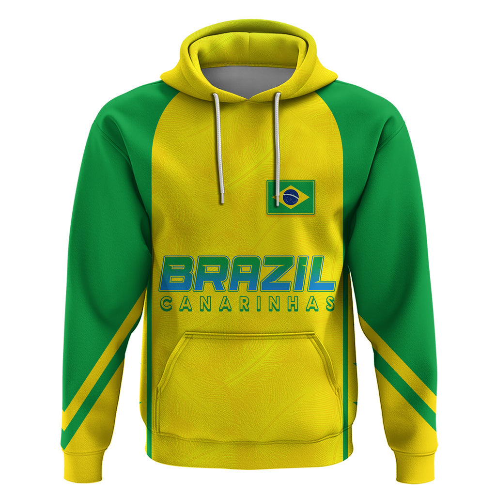 Personalised Brazil Football Hoodie Women's WC 2023 Canarinhas