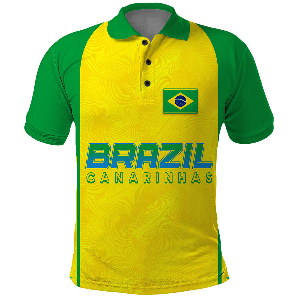 Personalised Brazil Football Polo Shirt Women's WC 2023 Canarinhas