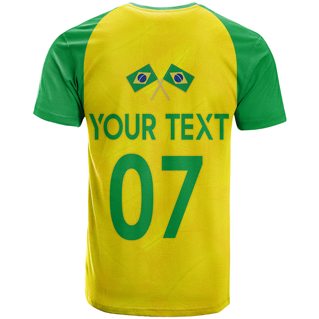 Personalised Brazil Football T Shirt Women's WC 2023 Canarinhas