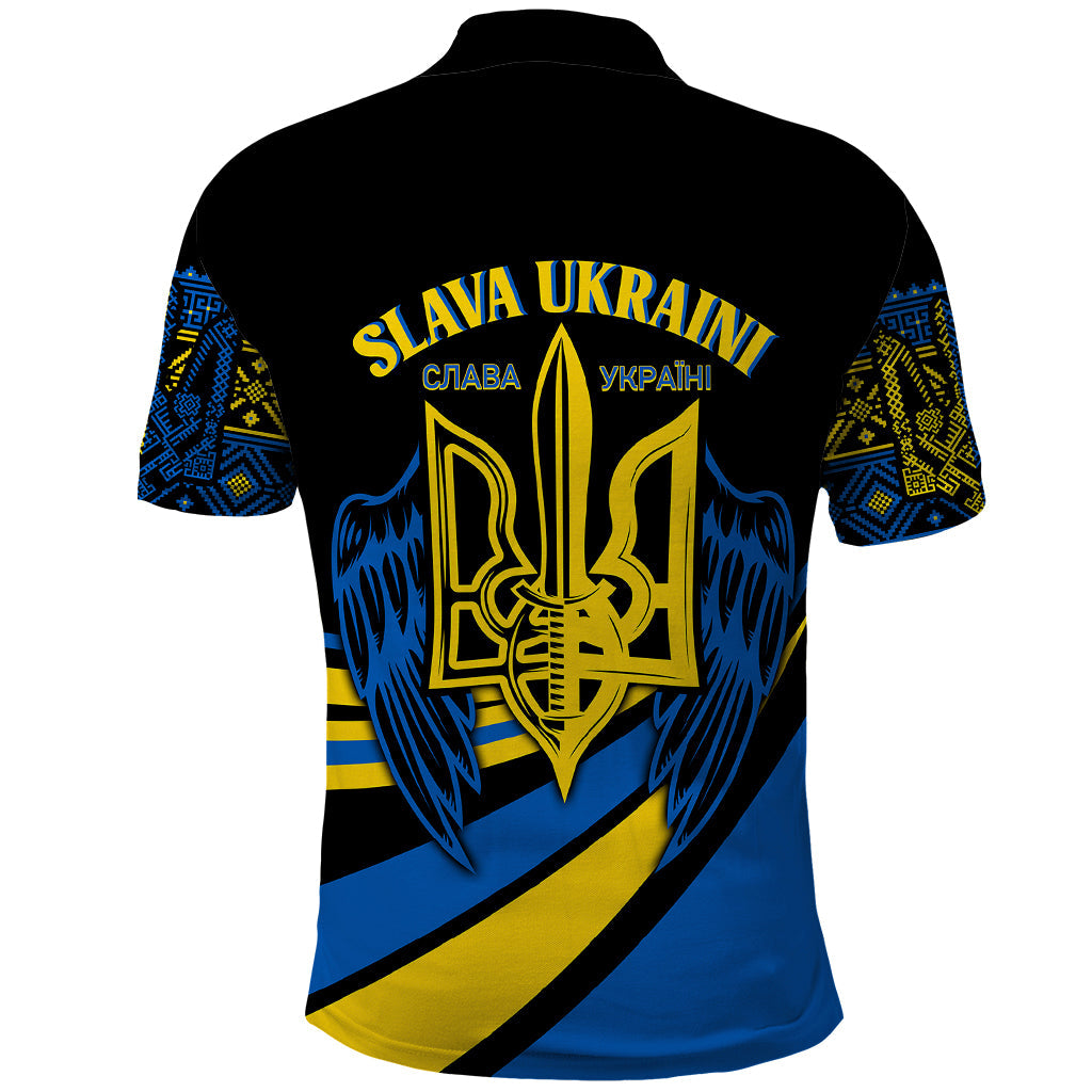 Personalised Ukraine Polo Shirt Independence Slava Ukraini "Battle Angel"