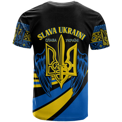Personalised Ukraine T Shirt Independence Slava Ukraini "Battle Angel"