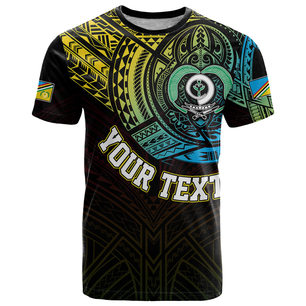 Personalised Vanuatu T Shirt Turtle Chest Tattoo Flag Color Torba