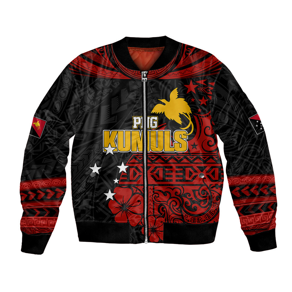 PNG Kumuls Rugby Bomber Jacket Motuan Mix Patterns