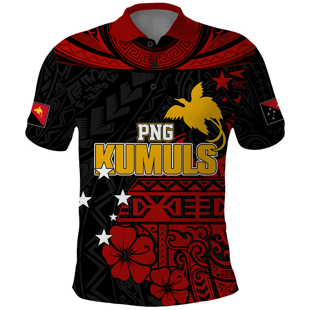 Personalised PNG Kumuls Rugby Polo Shirt Motuan Mix Patterns