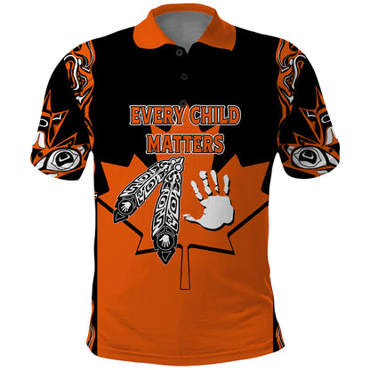 Personalised Canada Indigenous Polo Shirt Every Child Matters