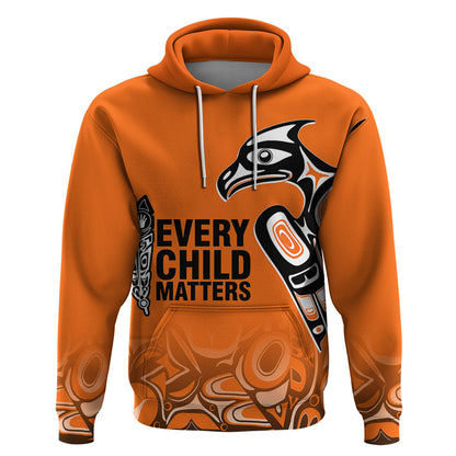 Canada Indigenous Hoodie Aboriginal Bird Art - Every Child Matters