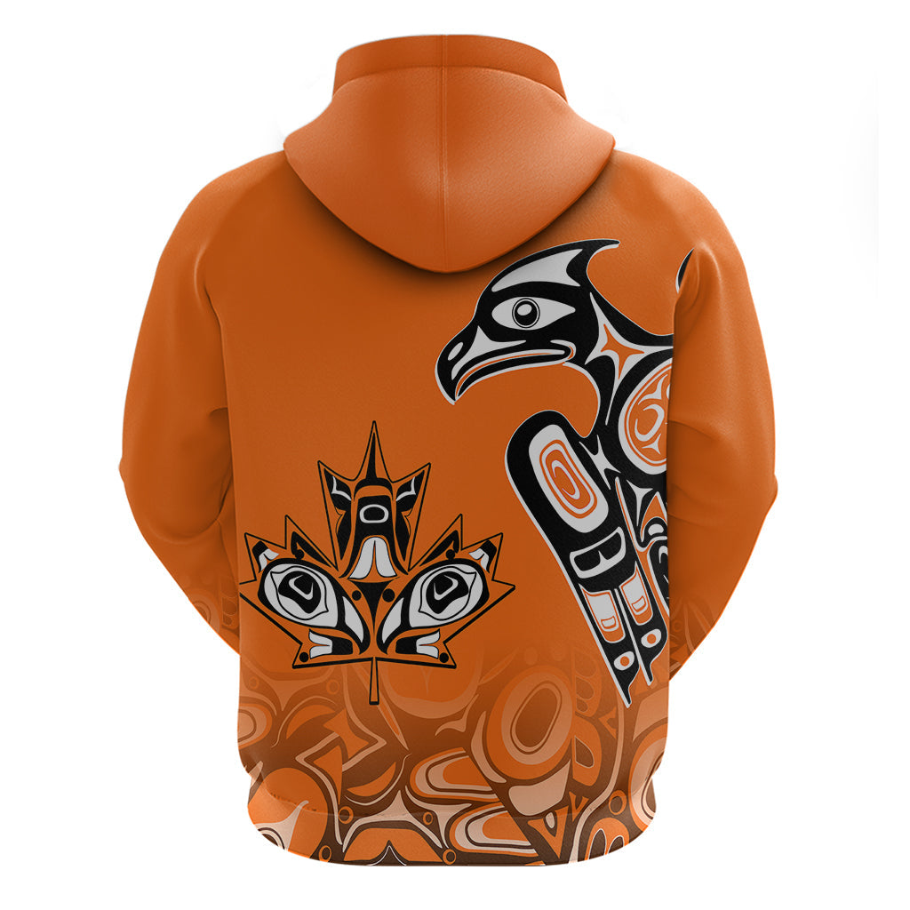 Canada Indigenous Hoodie Aboriginal Bird Art - Every Child Matters
