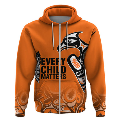 Canada Indigenous Hoodie Aboriginal Bird Art - Every Child Matters