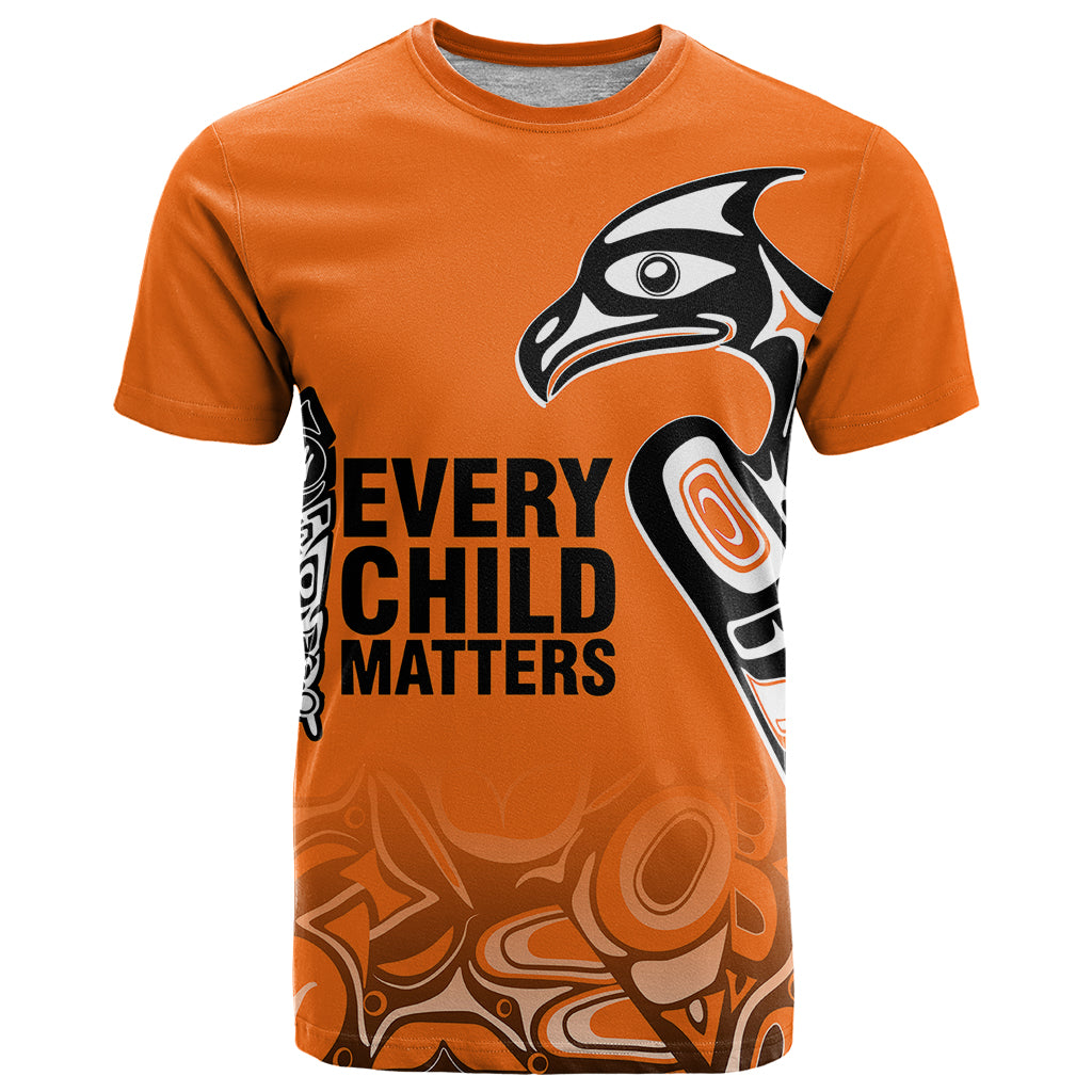 Canada Indigenous T Shirt Aboriginal Bird Art - Every Child Matters