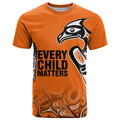 Canada Indigenous T Shirt Aboriginal Bird Art - Every Child Matters