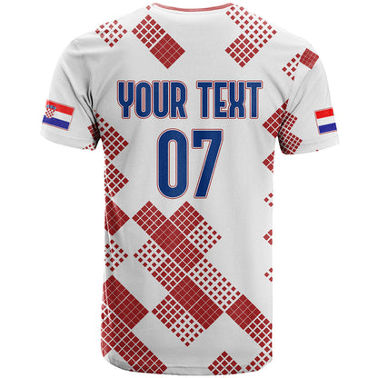 Personalised Croatia Football T Shirt Champions Hrvatska - Mosaic Style
