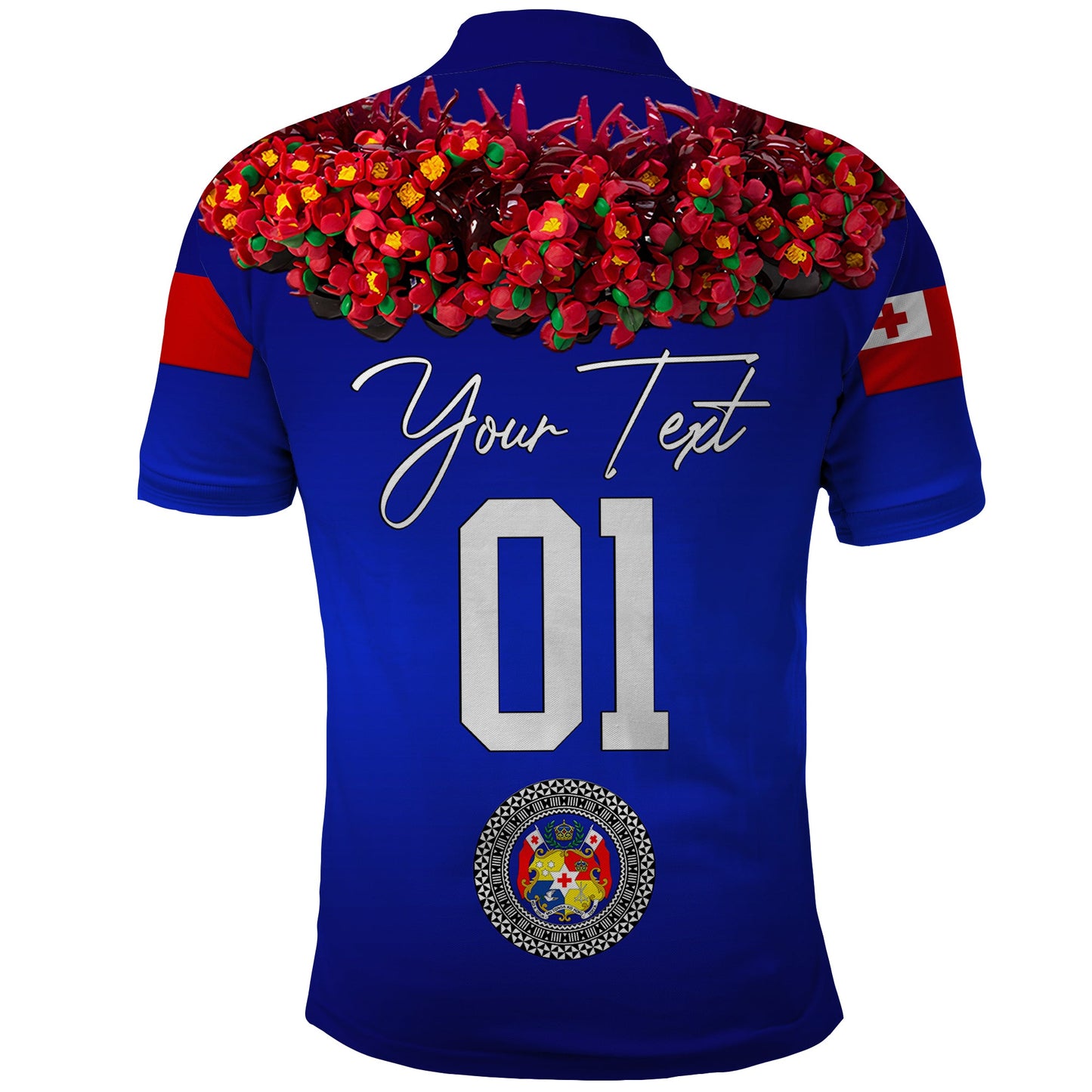 Tonga Emancipation Day Polo Shirt Independence Day - Unique Kahoa Heilala Flower - Blue