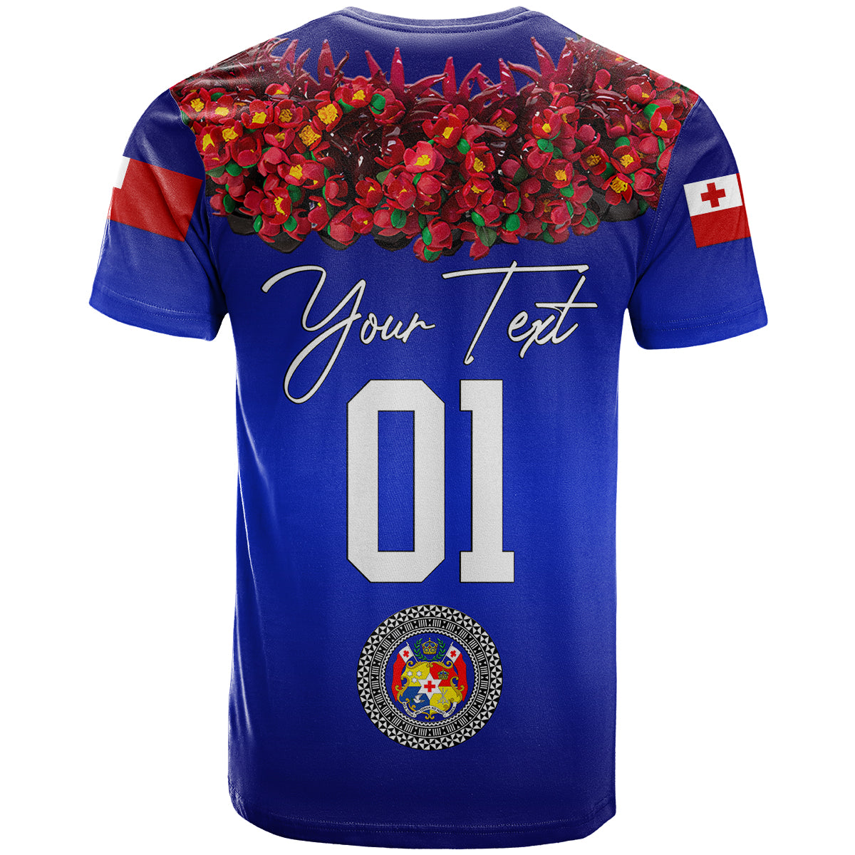 Tonga Emancipation Day T Shirt Independence Day - Unique Kahoa Heilala Flower - Blue