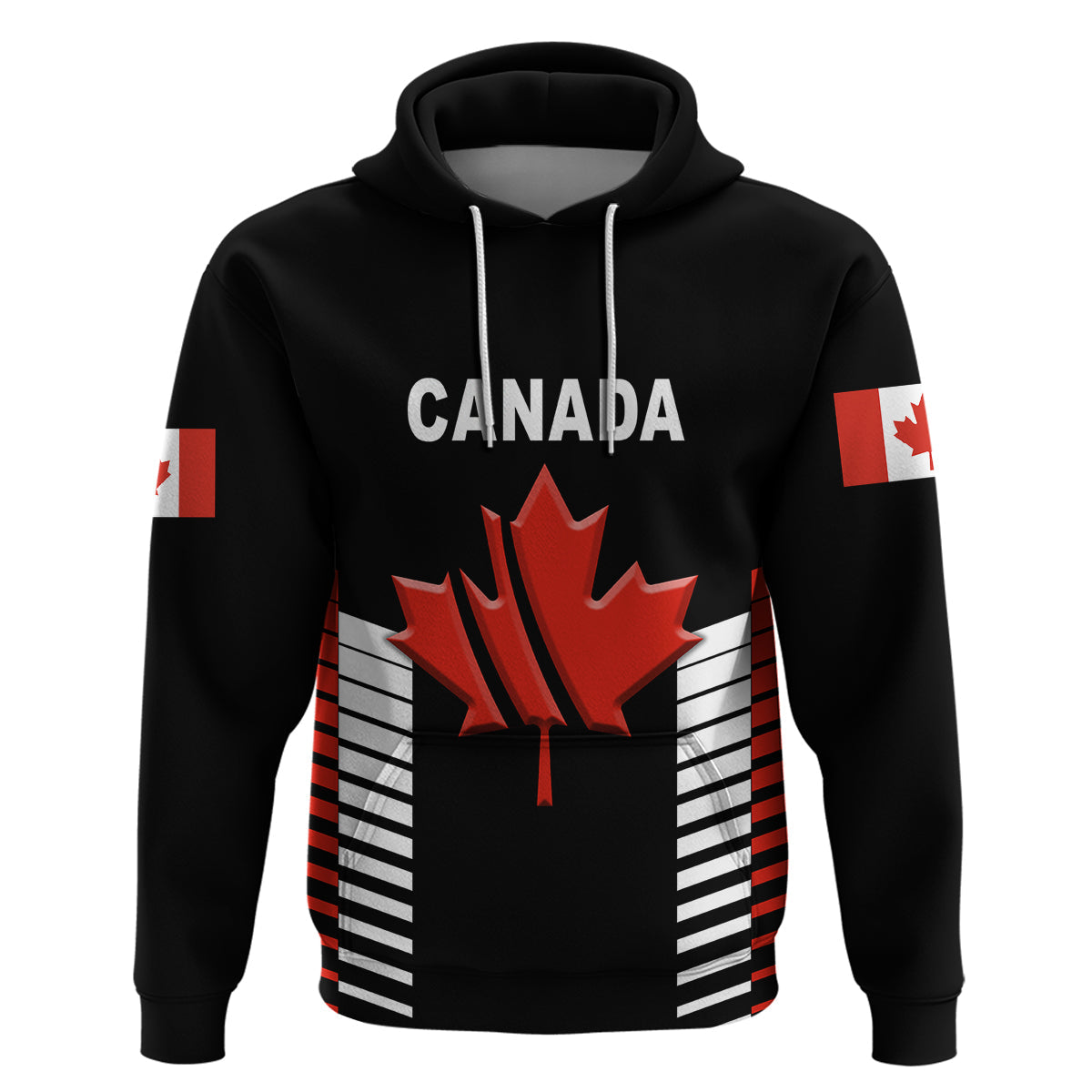 Custom Canada Crickehoodie Maple Leaf Unique Style Black