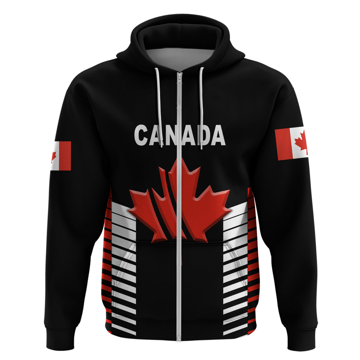 Custom Canada Crickehoodie Maple Leaf Unique Style Black
