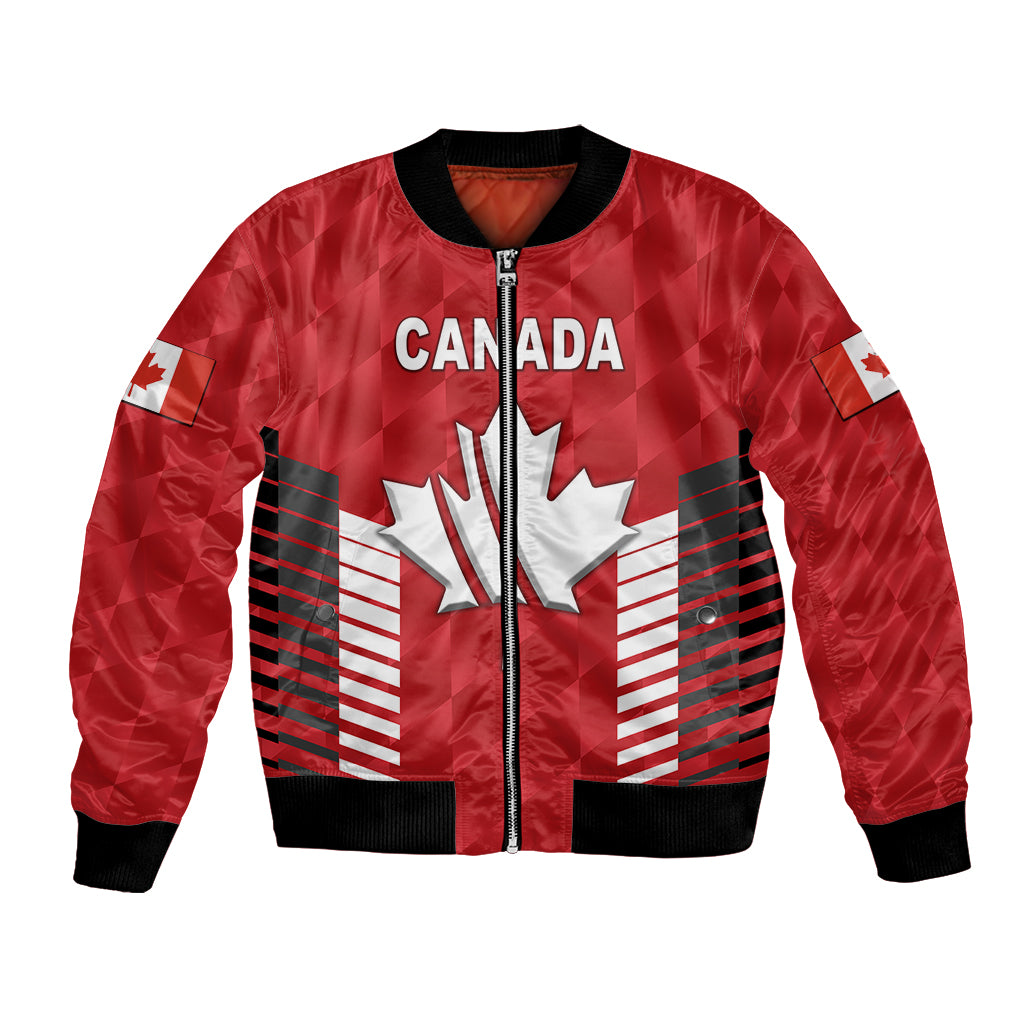 (Custom Personalised) Canada Cricket Bomber Jacket Maple Leaf Unique Style - Red